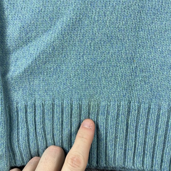 Daniel Bishop 100% Cashmere Sweater Womens Large Blue Turtleneck Knit Pullover - Picture 2 of 6